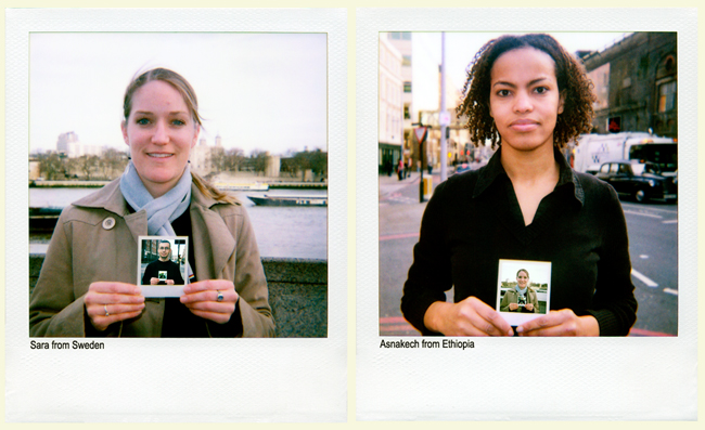 Sarah from Sweden and Asnakech from Ethiopia